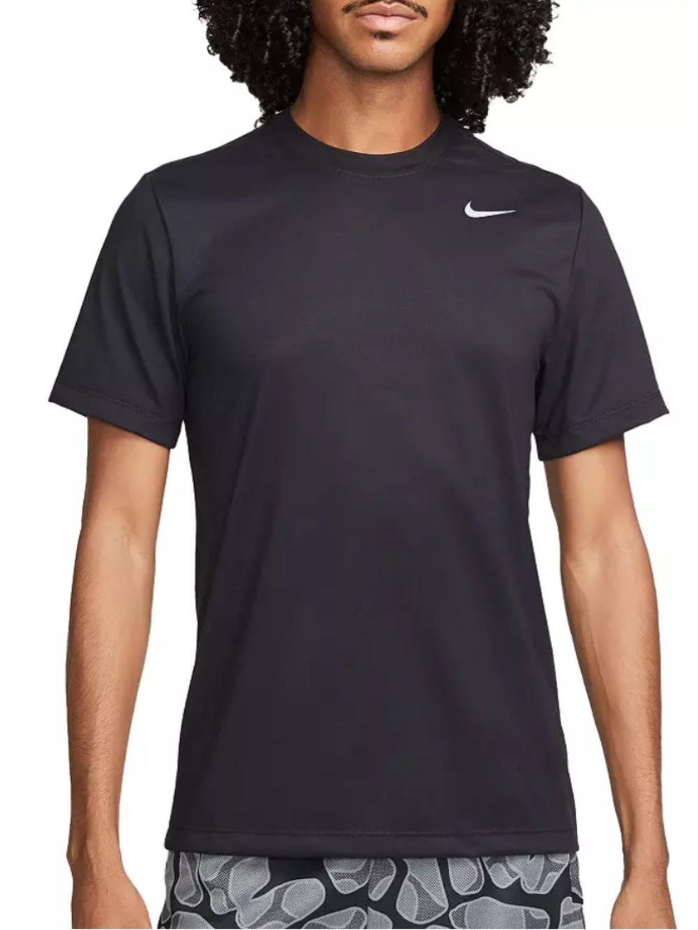 Nike Men’s Black Short-Sleeve Swim Rash Guard size L